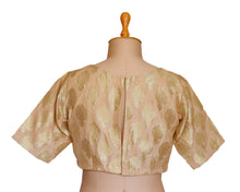 Load image into Gallery viewer, Muted Gold Silk Boat Neck Blouse