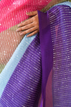 Load image into Gallery viewer, Eclectic Magenta and Pink Georgette Saree