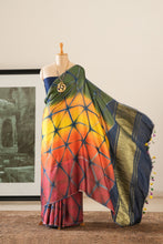 Load image into Gallery viewer, Midnight Blossom Saree