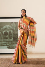 Load image into Gallery viewer, Autumn Striped Chanderi Saree