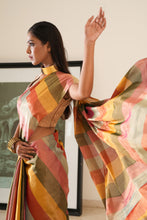 Load image into Gallery viewer, Autumn Striped Chanderi Saree