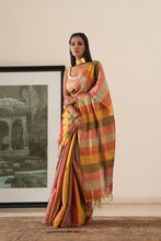 Load image into Gallery viewer, Autumn Striped Chanderi Saree