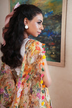 Load image into Gallery viewer, Floral Printed Linen Saree