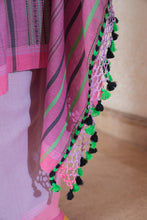 Load image into Gallery viewer, Pink And Lavender Cotton Bhujodi Saree
