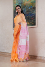 Load image into Gallery viewer, Orange and Strawberry Popsicle Saree