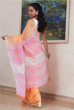 Load image into Gallery viewer, Orange and Strawberry Popsicle Saree