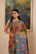 Load image into Gallery viewer, Royal Orchid Pen Kalamkari Saree