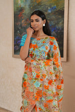 Load image into Gallery viewer, Floral 3D Silk Organza Saree