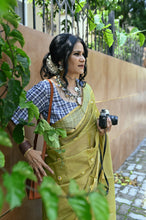 Load image into Gallery viewer, Sage Green Chanderi Saree