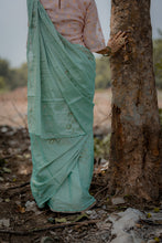 Load image into Gallery viewer, Sea Foam Green Chanderi Saree