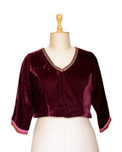 Load image into Gallery viewer, Burgundy Bloom Blouse