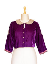 Load image into Gallery viewer, Purple Zari Ziba Blouse