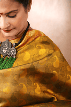 Load image into Gallery viewer, Olive Green Kanjivaram Saree