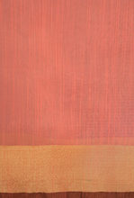 Load image into Gallery viewer, Rose Pink Floral Printed Banarasi Saree