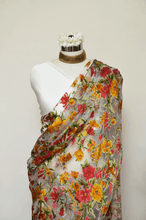 Load image into Gallery viewer, Light 3D Floral Silk Organza Saree