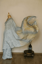 Load image into Gallery viewer, Ice Blue Bandhini Chanderi Saree