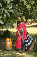 Load image into Gallery viewer, Pink and Black Ilkal Saree