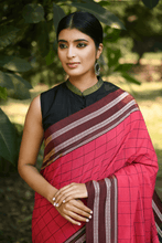 Load image into Gallery viewer, Pink and Black Ilkal Saree