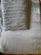 Load image into Gallery viewer, Slate Grey Shimmer Saree