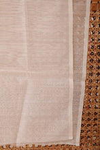 Load image into Gallery viewer, Striped Ivory Silk Cotton Chanderi Saree