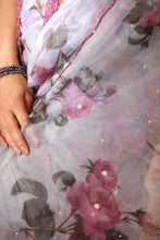 Load image into Gallery viewer, Saumanasa Floral Organza Saree