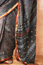 Load image into Gallery viewer, Bagru Cotton Silk Saree