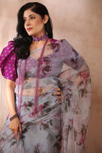Load image into Gallery viewer, Saumanasa Floral Organza Saree