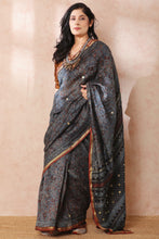 Load image into Gallery viewer, Bagru Cotton Silk Saree