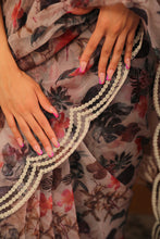 Load image into Gallery viewer, Haseena Floral Organza Saree