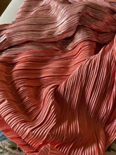 Load image into Gallery viewer, Peach Pleated Satin Saree