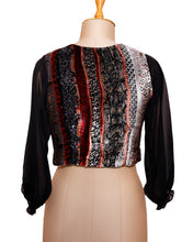 Load image into Gallery viewer, Animal Print Velvet Blouse
