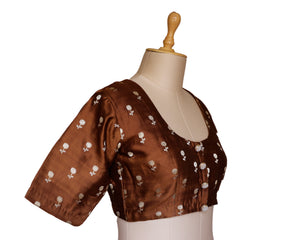 Golden Pearl Cinnamon Silk Blouse