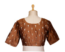 Load image into Gallery viewer, Golden Pearl Cinnamon Silk Blouse
