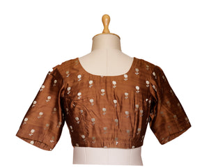 Golden Pearl Cinnamon Silk Blouse