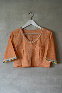 Peach Crinkle Textured Blouse