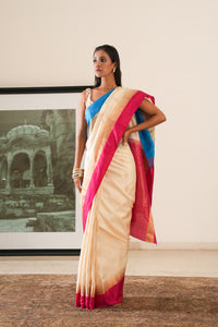 Pearl Elegance Ganga Jamuna Saree