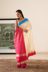 Pearl Elegance Ganga Jamuna Saree