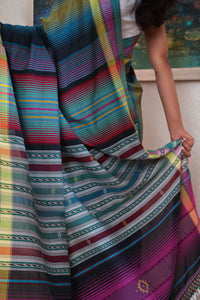 Striped Bhujodi Cotton Saree