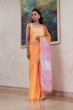 Load image into Gallery viewer, Orange and Strawberry Popsicle Saree
