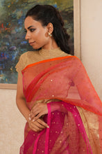 Load image into Gallery viewer, Sunset Silk on Silk  Saree
