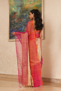 Sunset Silk on Silk  Saree