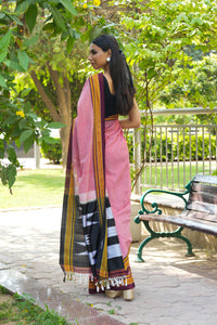 Rosewood Pink Silk Saree