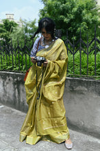 Load image into Gallery viewer, Sage Green Chanderi Saree
