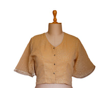 Load image into Gallery viewer, Fawn Gold Georgette Blouse
