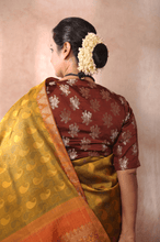 Load image into Gallery viewer, Olive Green Kanjivaram Saree
