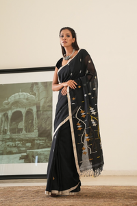 Classic Black Jamdani Saree