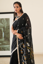 Load image into Gallery viewer, Classic Black Jamdani Saree
