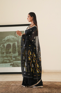 Classic Black Jamdani Saree