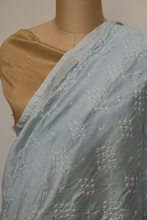 Load image into Gallery viewer, Ice Blue Bandhini Chanderi Saree
