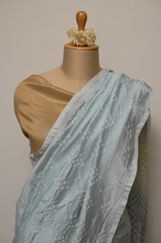 Load image into Gallery viewer, Ice Blue Bandhini Chanderi Saree
